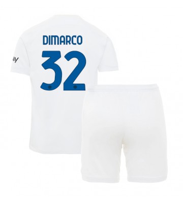 Inter Milan Federico Dimarco #32 Replika Babytøj Udebanesæt Børn 2023-24 Kortærmet (+ Korte bukser)